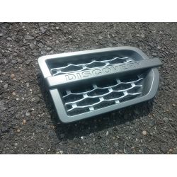 Grille latérale d'aile pour Land Rover Discovery 3 gris argent