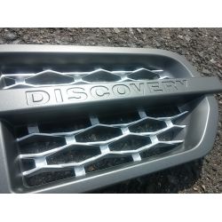 Grille latérale d'aile pour Land Rover Discovery 3 gris argent