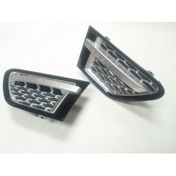 Grilles d'aile pour Range pour Rover Sport 2009-2011 noir gris