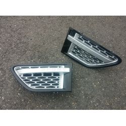 Grilles d'aile pour Range pour Rover Sport 2009-2011 noir gris