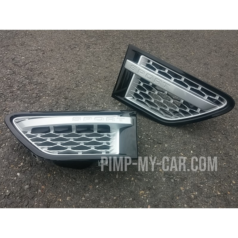 Grilles d'aile pour Range pour Rover Sport 2009-2011 noir gris