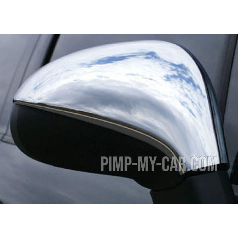 Lot De 2 Coques Rétroviseurs Peugeot 206 206+ Acier Inoxydable Argenté - OMAC