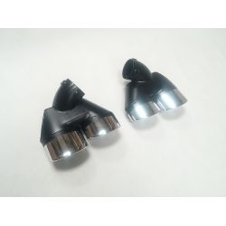 Sorties de pot d'échappement 2x2 pour Mercedes classe E Diesel