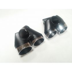 Sorties de pot d'échappement 2x2 pour Mercedes classe E Diesel