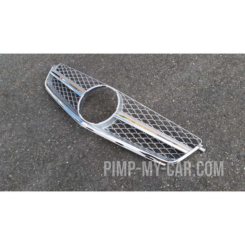 Calandre pour Mercedes C63 AMG - Argent Chrome