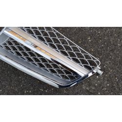 Calandre pour Mercedes C63 AMG - Argent Chrome