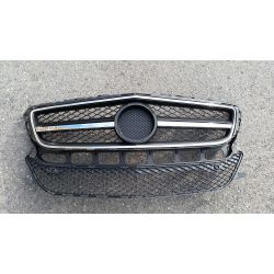 Calandre sport pour Mercedes CLS W218 - Noir matte/Chrome