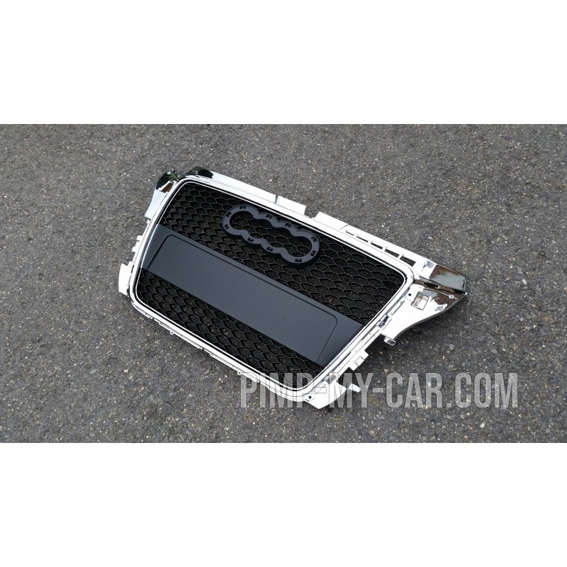 Calandre noire chrome pour Audi A3 2008-2012 - RS3 Style