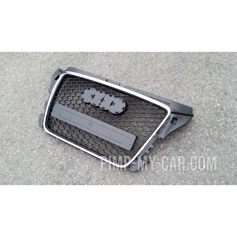 Calandre noire chrome pour Audi A3 2008-2012 - RS3 Style