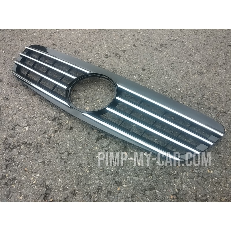 Calandre pour Mercedes classe S 99-02 - Noire chrome