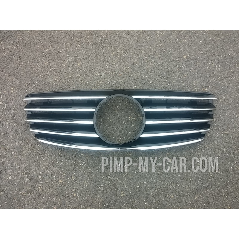 Calandre pour Mercedes Classe E W211 2002-2006 - Noire Chrome