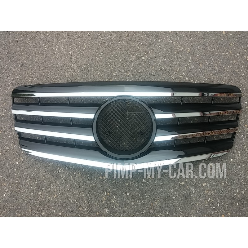 Calandre pour Mercedes Classe E W211 2007-2009 - Noire Chrome