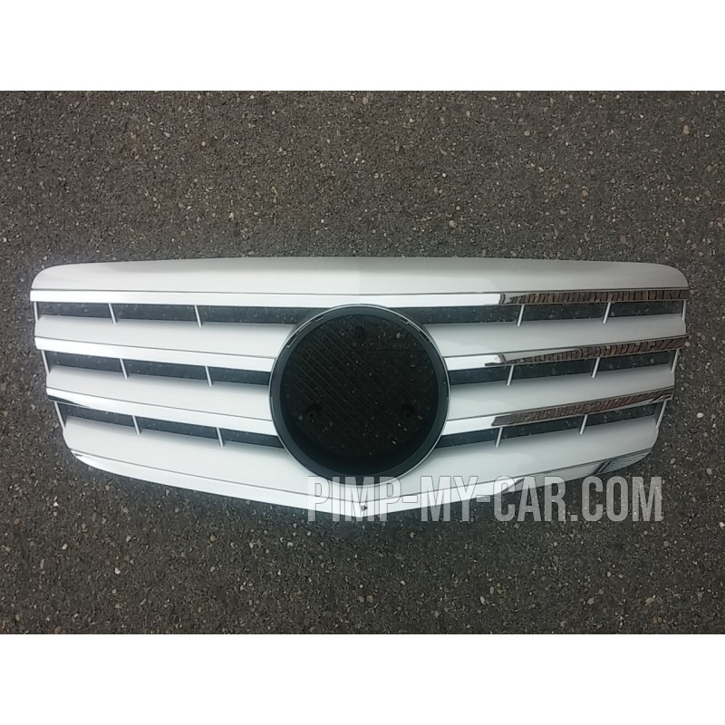 Calandre pour Mercedes Classe E W211 2007-2009 - Argent Chrome