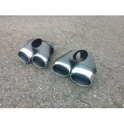 Sorties de pot d'échappement 2x2 pour Mercedes classe E Diesel