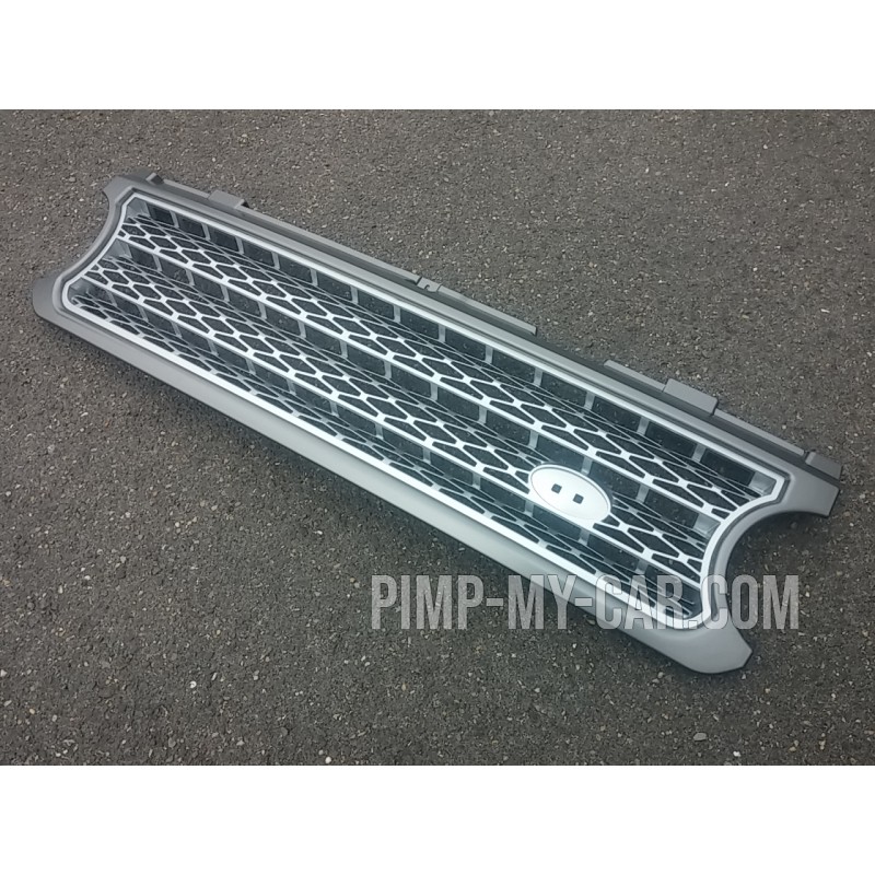 Calandre Range Rover L322 2006-2008 Gray frame + Silver mesh