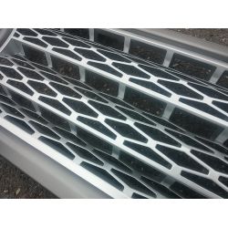 Calandre Range Rover L322 2006-2008 Gray frame + Silver mesh