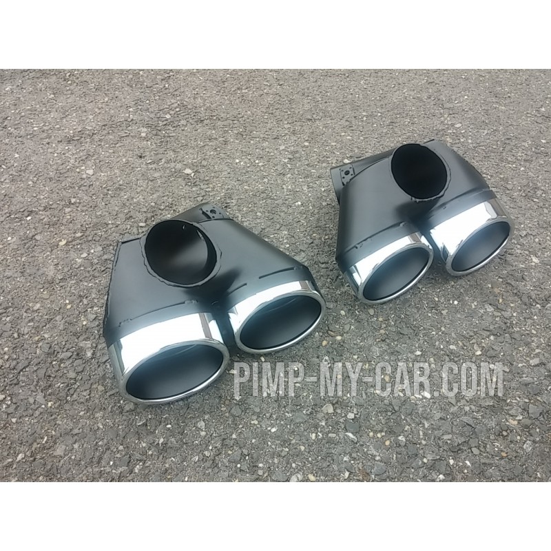 Sorties de pot d'échappement 2x2 pour Mercedes classe E Diesel