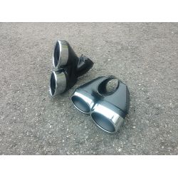 Sorties de pot d'échappement 2x2 pour Mercedes classe E Diesel